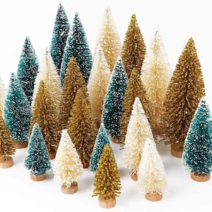 Pins miniatures - Arbres de Noël - Idéal pour l'artisanat, les villages d'hiver et la décoration de vacances -P