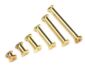Remaches de tornillo Chicago - 3/16”, 3/8”, 5/8”, 1”, 1-3/8”, 1-3/4” - ¡Fácil instalación! ¡No requiere herramientas! -P