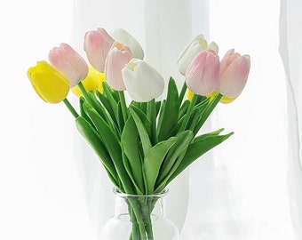 Tulip Spring Flowers - Tulips - Real Touch Tulips - Artificial Flowers - Floral Stems - Artificial Tulips -3