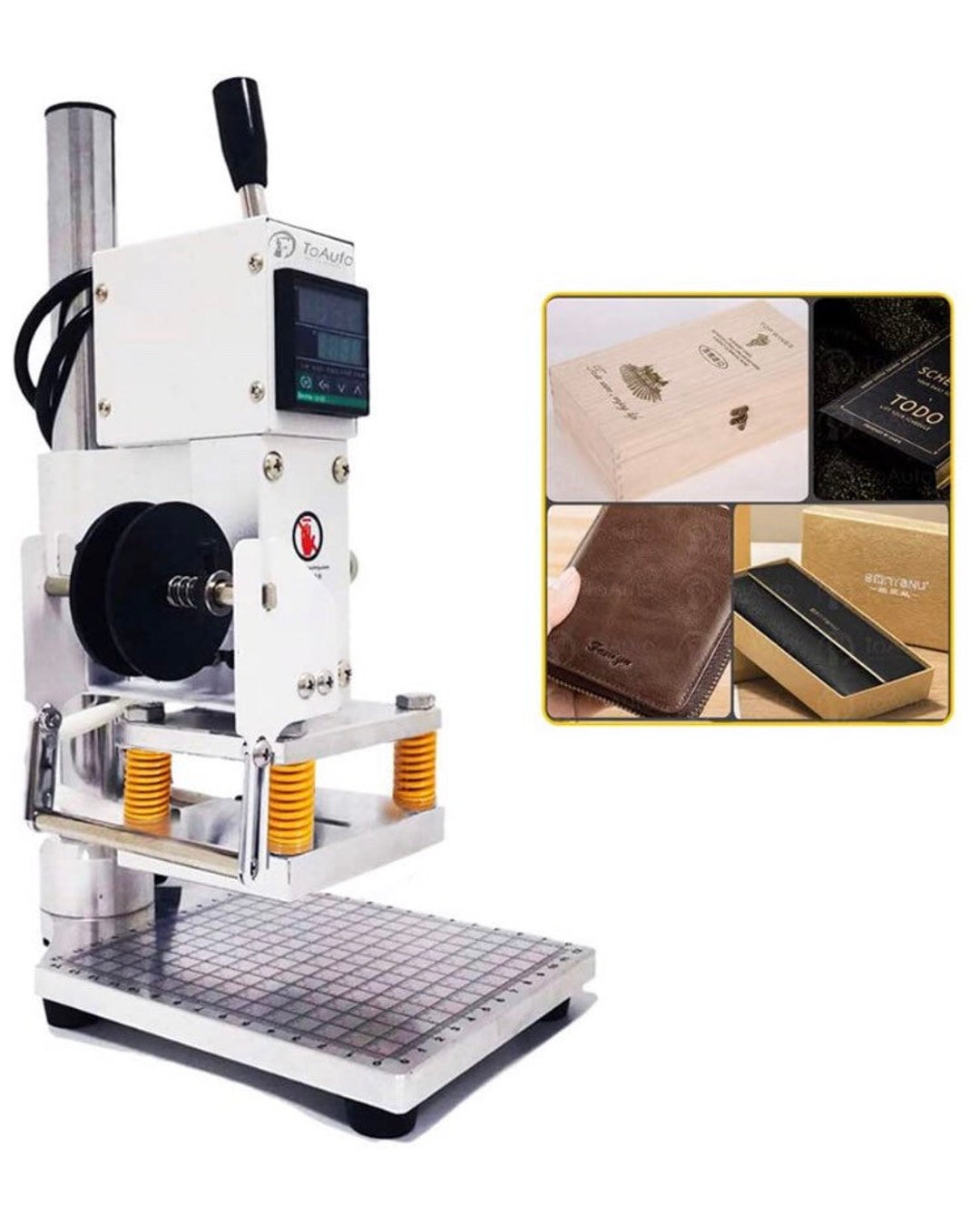500W Hot Foil Machine, Hot Press Machine for Leather Branding Iron,print  Embossing,manual Adjustable Temperature Heat Press Custom Stamp 