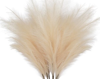 Plumes d'herbe de pampa pour vases hauts - Tiges de roseau d'herbe de 3,1 pieds - Herbe de roseau moelleux en faux scirpe - Fleurs en soie - Décoration d'intérieur minimaliste -1