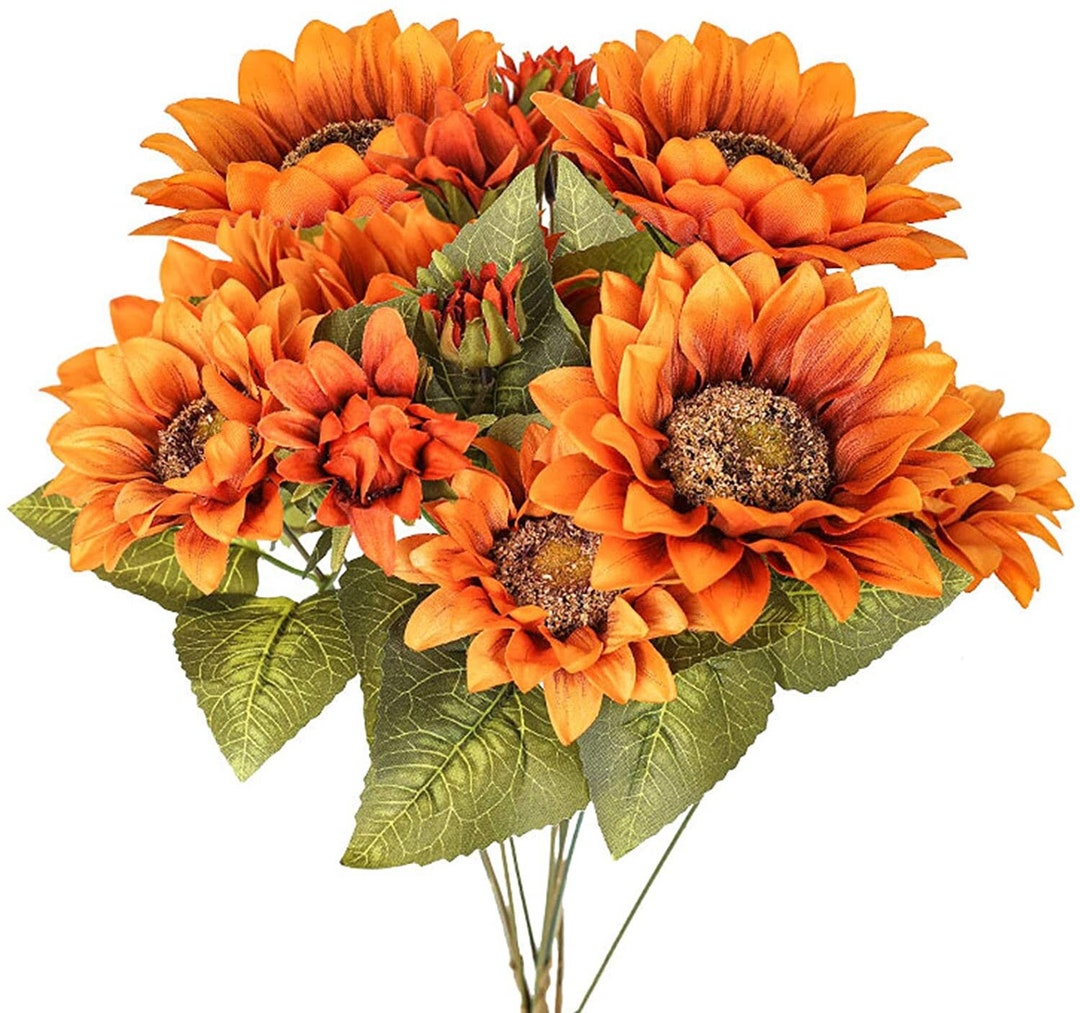 Vintage Sunflowers Sunflower Artificial Flowers Fall Etsy