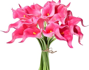 Calla Lilien Stiele - Calla Lillies - Künstliche Blumen - Floral Stiele - Bouquet Blumen - Real Touch Künstliche Lilien Blumen -1