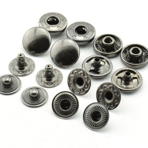 Rainbow Metal Snaps, Rose Gold Spring Snap Buttons 12.5mm Snap Button 633 831 655 Snaps 1 image 5
