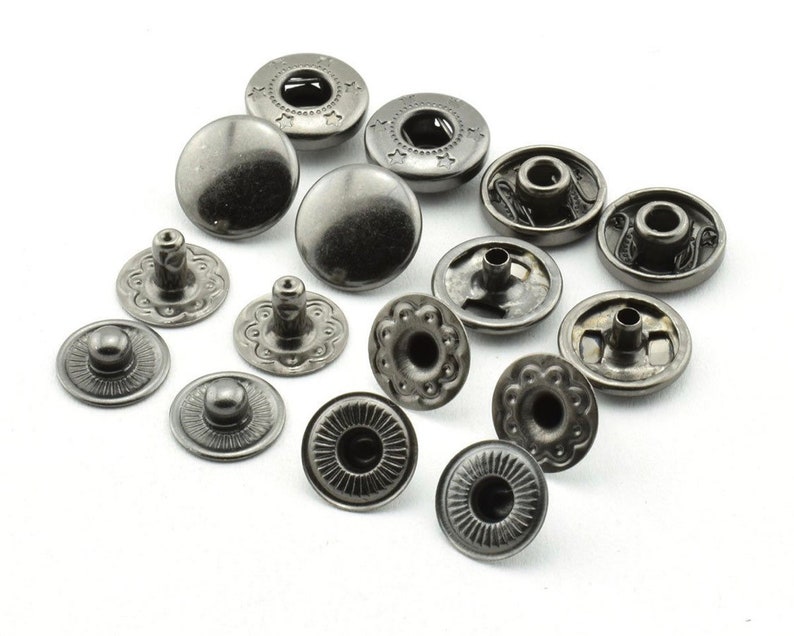 Rainbow Metal Snaps, Rose Gold Spring Snap Buttons 12.5mm Snap Button 633 831 655 Snaps 1 image 5