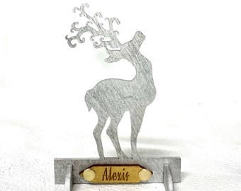 Kerstdecor - op maat gemaakte gepersonaliseerde houten kerstdecorstukken - mantelkousornamenten -1