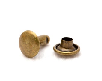 Bronze Rivets for Leather - 100ct 5/16" Bronze Cap Rivet Studs - Fast Shipping from USA! -9