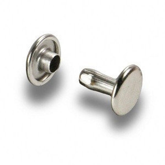 Stainless Steel 6x6mm Silver Rivets for Leather 50ct