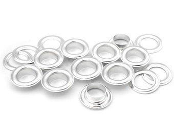 Stainless Steel Grommets - 2mm 3mm 4mm 5mm 6mm 10mm Stainless Steel Grommets / Eyelets - 10ct -P