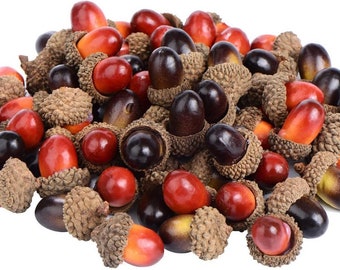 Acorns for Crafts, Wreaths, Ornaments, Resin and Trees - 20ct Artificial Acorns -P