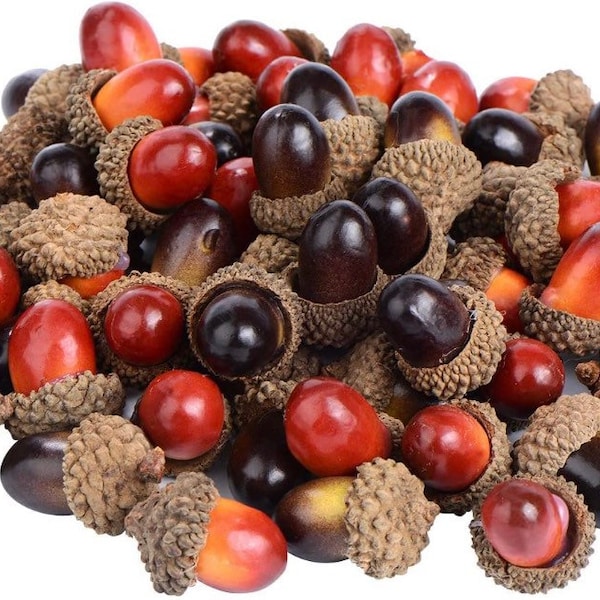 Acorns for Crafts, Wreaths, Ornaments, Resin and Trees - 20ct Artificial Acorns -P