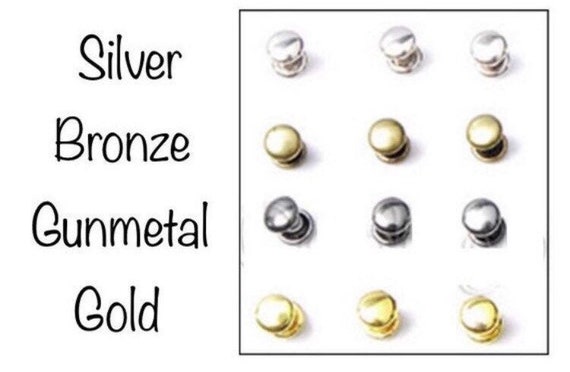 Silver Rivets for Leather - 50ct 6mm Silver Cap Rivet Studs - Fast