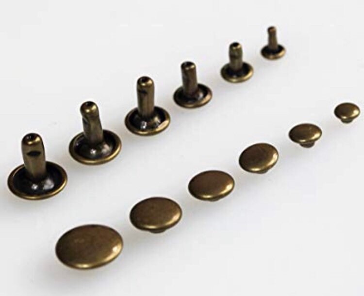 Bronze Rivets for Leather 50ct 6mm Small Bronze Cap Rivet Etsy