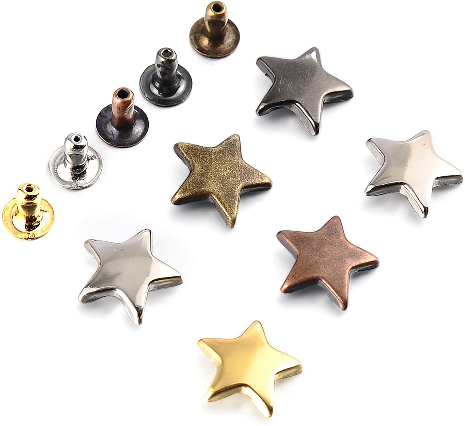 Star Rivet Kit 200pc Star Shaped Rivets for Leather Etsy