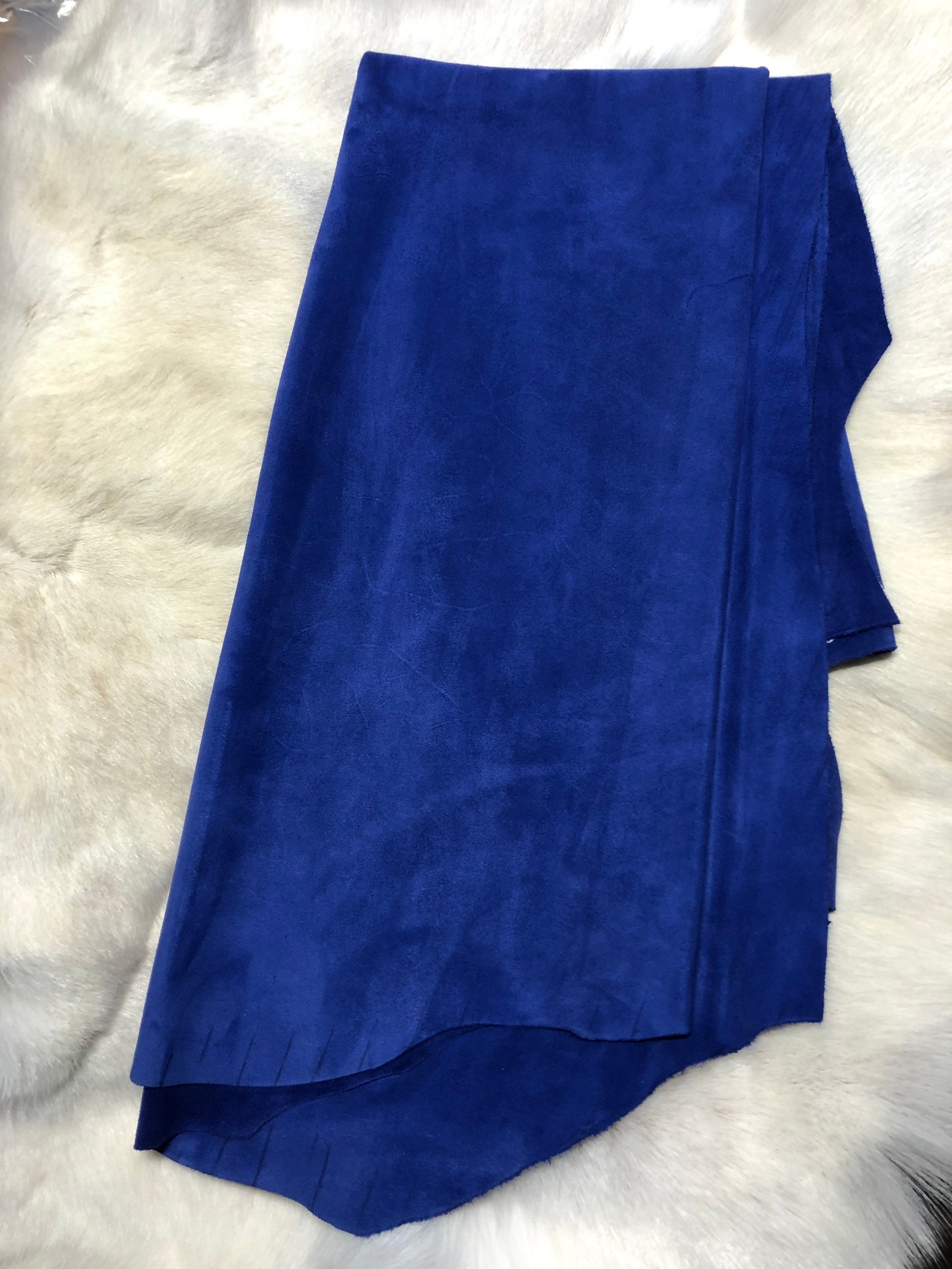 suede leather polish blue