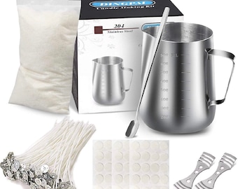 Candle making starter set - candle making tools - candle soy wax - wax melting pot