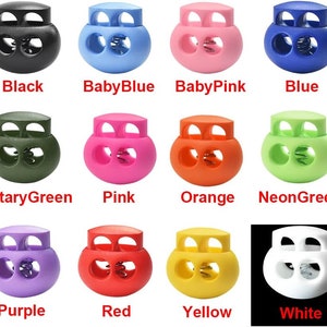 Spinlock Drawstring Cord Locks - Double Hole Drawstring Shoelace Elastic Paracord Lock ...