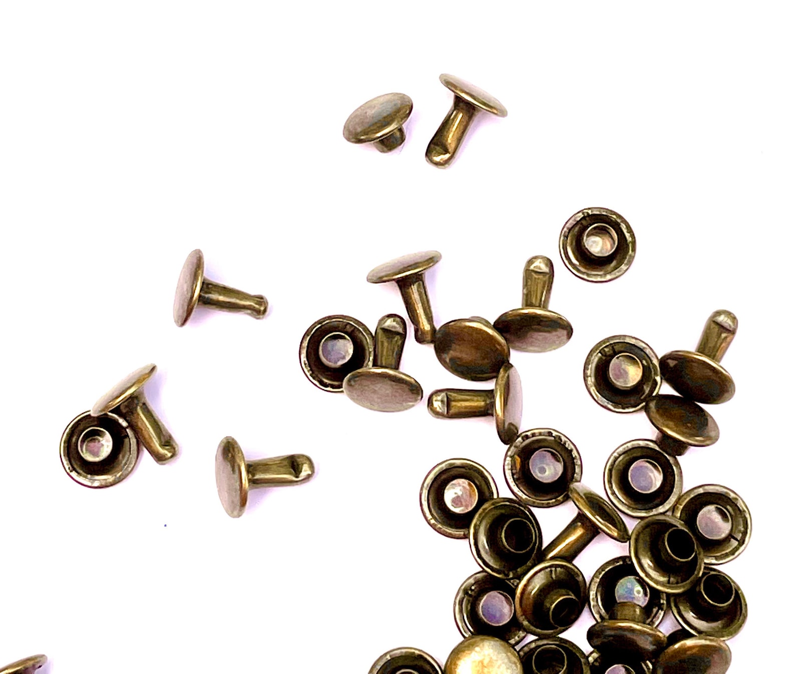 Bronze Rivets for Leather 50ct 6mm Small Bronze Cap Rivet Etsy