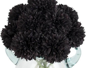 Mums - Halloween Flowers - Silk Chrysanthemum Flowers - Chrysanthemums - Artificial Flowers - Fall Floral Stems -P