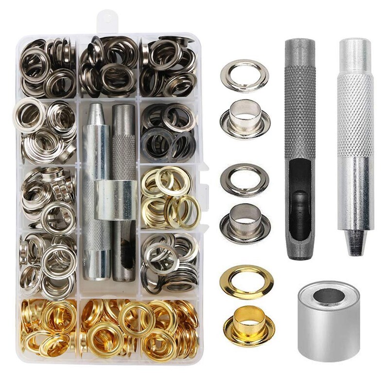 Metal Grommet Kit 120pc 3/8 10mm Eyelets With Washers Etsy