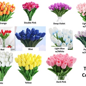 Tulip Flowers Tulips Real Touch Tulips Artificial Flowers Floral Stems Artificial Tulips P image 2