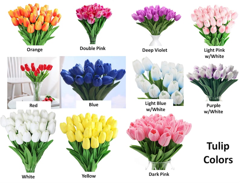 Tulip Flowers Tulips Real Touch Tulips Artificial Flowers Floral Stems Artificial Tulips P image 2
