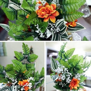 Fern Artificial Silk Leaves 16 Great for Wreaths Flower Arrangements Home Decor image 1