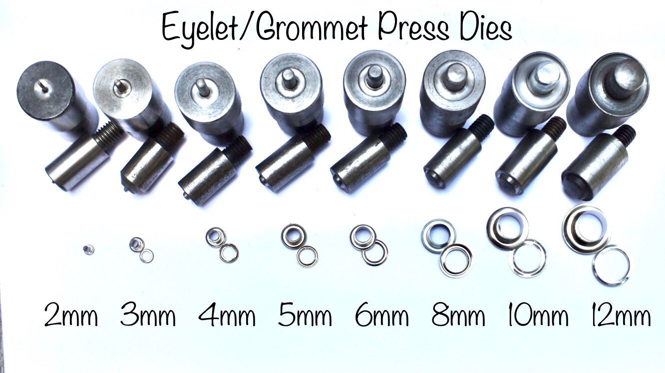 Eyelet Grommet Press Dies for Hand Press - Dies for Setting Eyelets and Grommets - Press Sold Separately -1