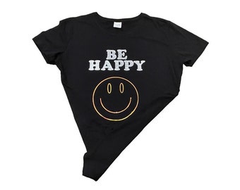 Ladies Be Happy Glitter T-shirt