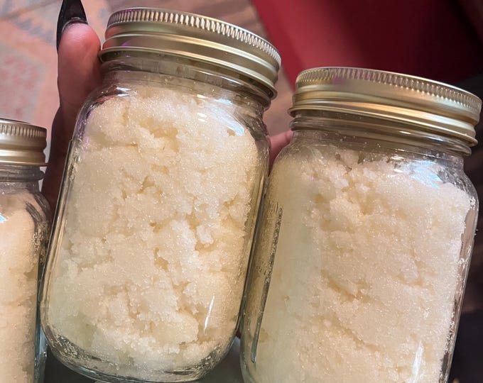 Featured listing image: 16oz Natural Lemon Sugar Healing Scrub For Detoxing Skin