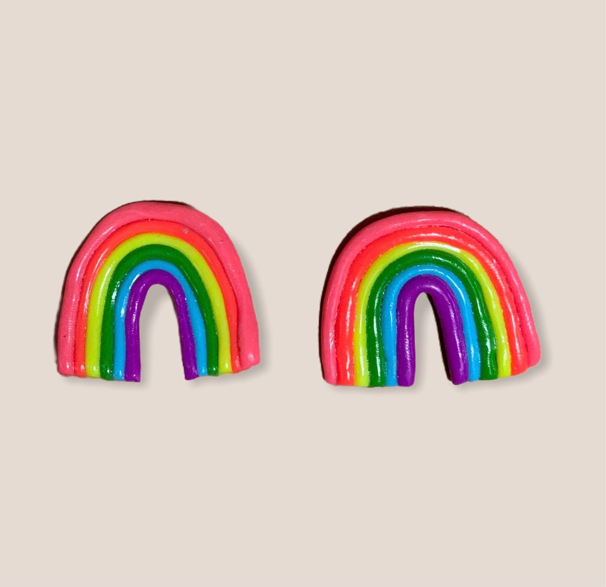 Rainbow Stud Earrings Etsy