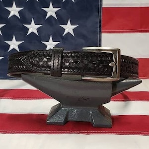 Basket Weave Western Belt 1 1/2&quot;