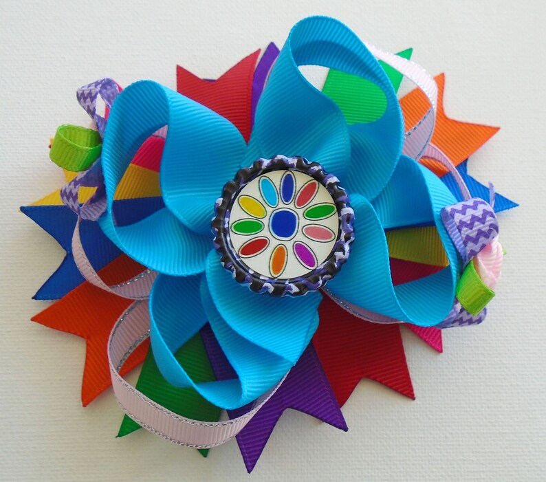 Daisy Girlscout Headband Ribbon Sclupture Boutique Hair Bow - Etsy