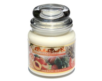Peach Orchard Beeswax Candle - 16 oz Ounce - 40 Hour Burn Time - Beeswax Candle Made in USA