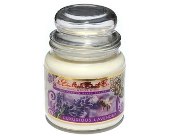 Luxurious Lavender Beeswax Candle - 16 oz Ounce - 40 Hour Burn Time - Beeswax Candle Made in USA