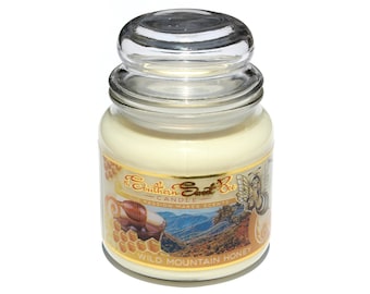 Wild Mountain Honey Beeswax Candle - 16 oz Ounce - 40 Hour Burn Time - Beeswax Candle Made in USA