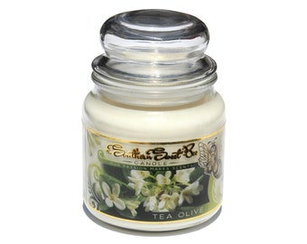 Tea Olive Blossom Beeswax Candle - 16 oz Ounce - 40 Hour Burn Time - Beeswax Candle Made in USA