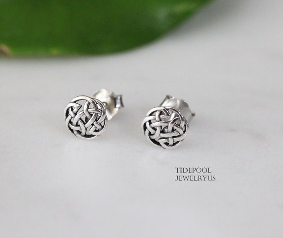 Celtic knot stud earrings sale