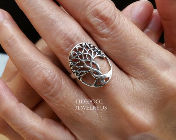 Tree of Life Spinner Ring Sterling Silver | Tree of life ring, Meditation  rings, Vintage rings