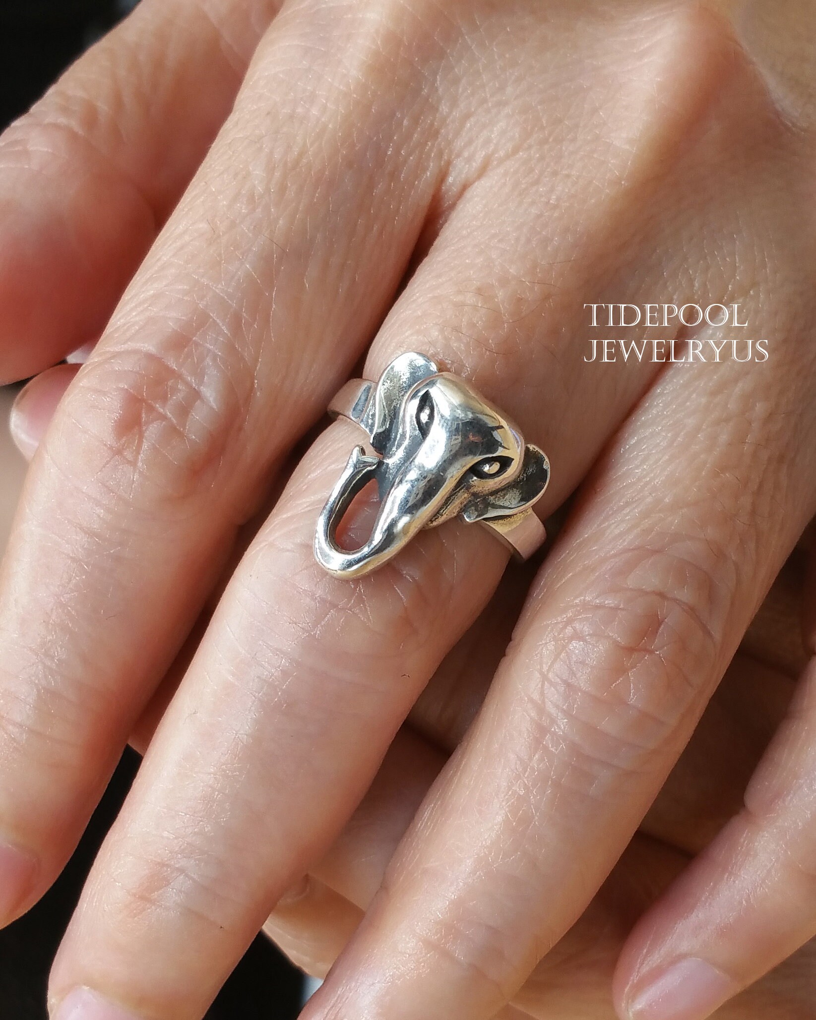 Elephant face best sale ring