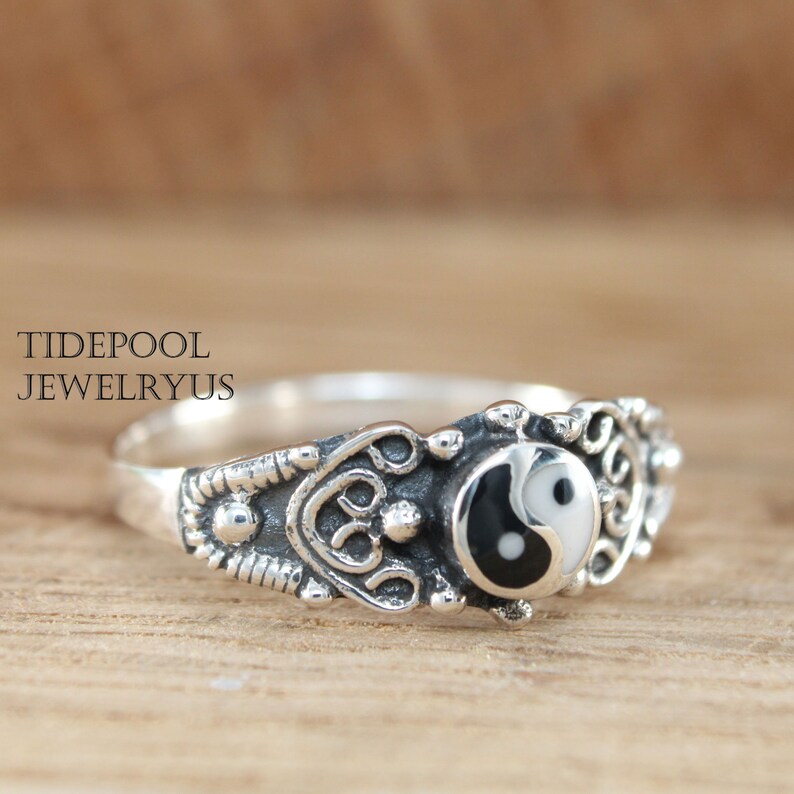 Sterling Silver Yin Yang Ring Meditation Ring Ying Yang Ring Etsy UK