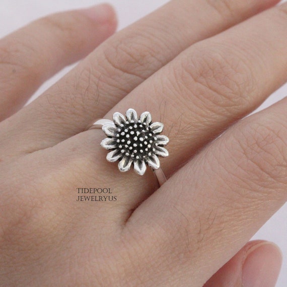 Sterling Silver Statement Sunflower Ring, Flower Ring, Friendship Ring, Silver  925 Romantic Gift, Mother, Nani, Victorian Ring -  Norway