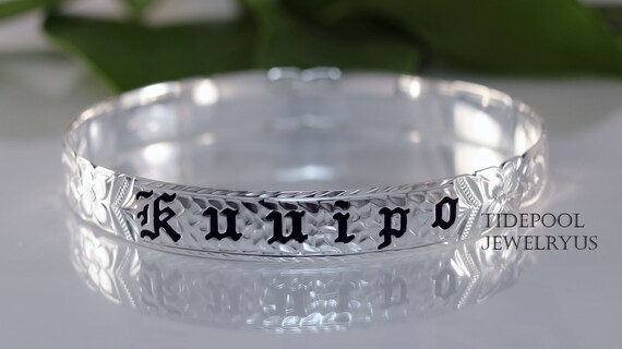 Sterling Silver Hawaiian Kuuipo Scroll Queen Plumeria Enamel