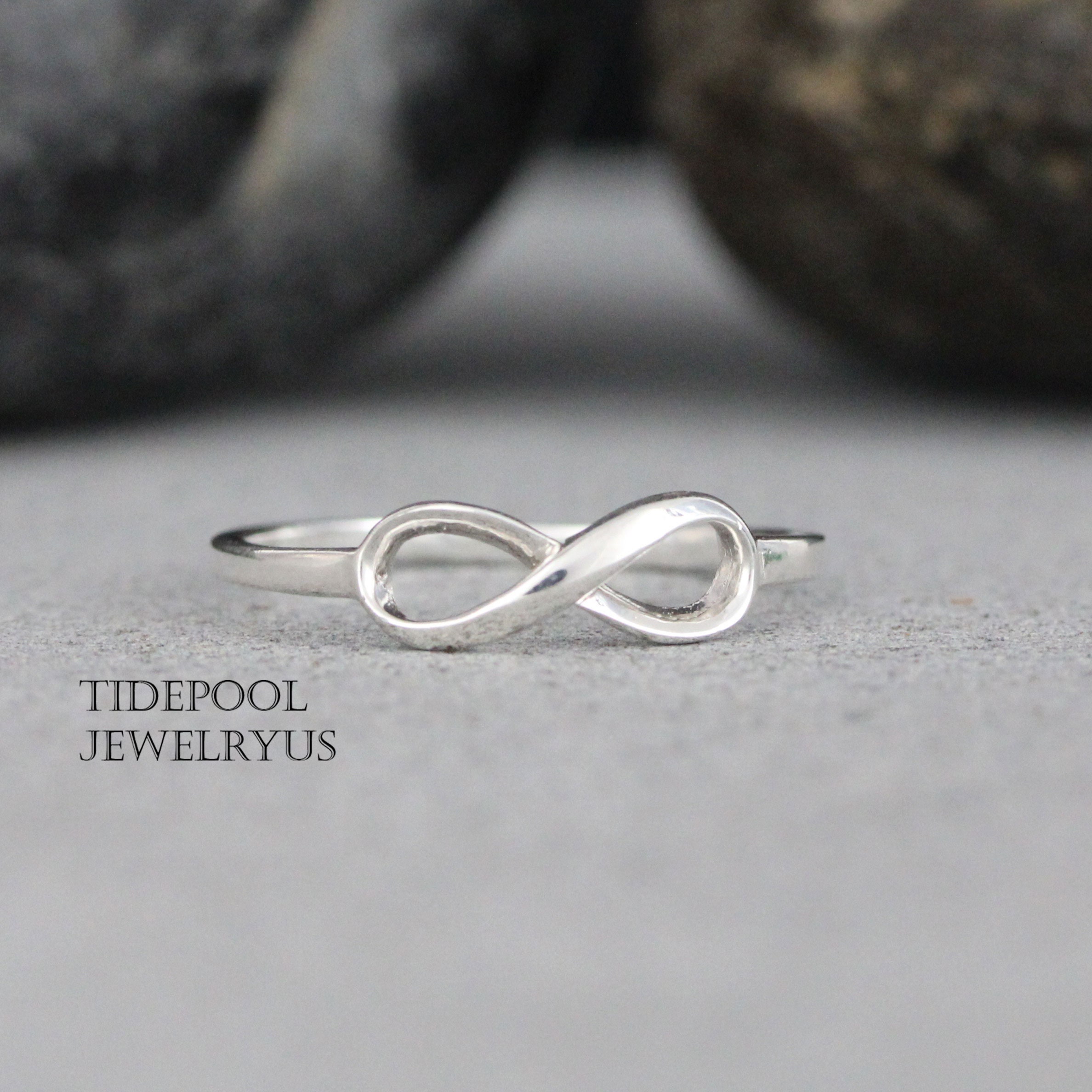 Simple Infinity Ring Sterling Silver 925 Dainty Infinity Ring