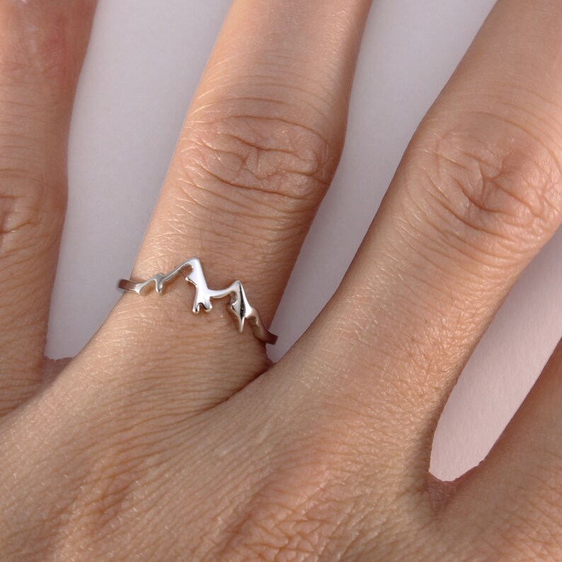 Mountain Ring Sterling Silver Womens Mountain Ring Trendy Etsy
