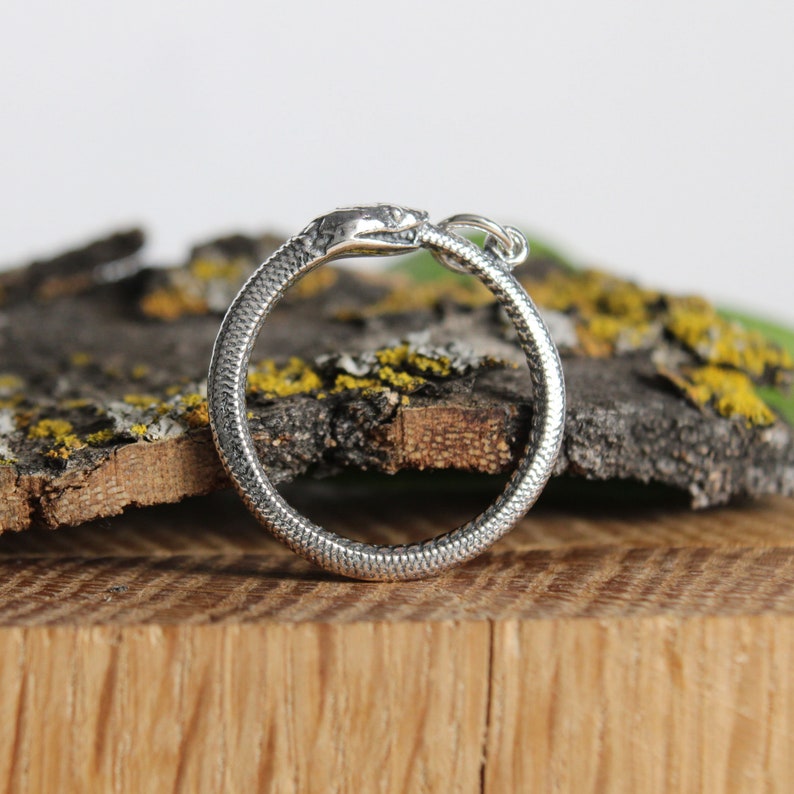 Infinity necklace Sterling Silver Infinity Circle Snake Necklace