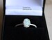 Oval Fire Opal Ring, Sterling silver Elegant Opal Ring, White Opal Sterling silver Ring, Wedding Engagement Gift for her, mother