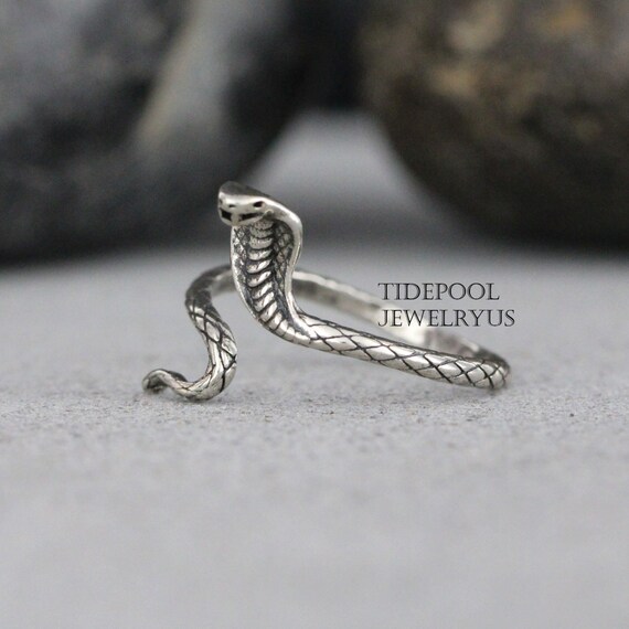 Sterling Silver Dainty Snake Ring Dainty Thumb Ring Circle Snake