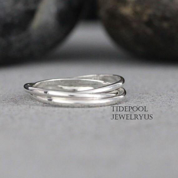 Sterling silver rolling ring sale