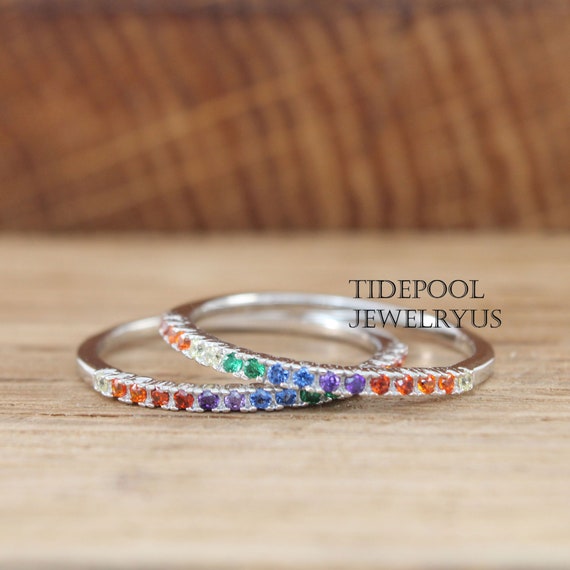 Rainbow thumb ring deals